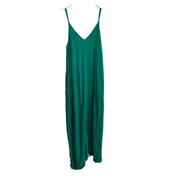 Lovestitch Women's Green Adjustable Spaghetti Strap Maxi Dress Size Medium - Picture 2 of 7